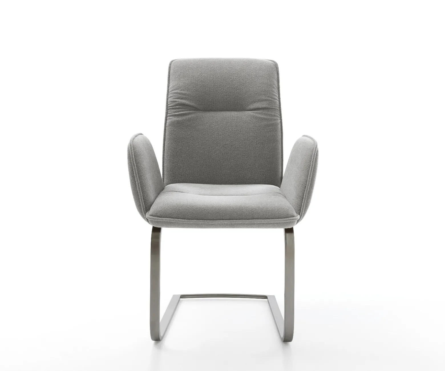 FreischwingerVinja-Flex Strukturstoff Soft Grau Freischwinger flach Graphit Sofort versandfertig