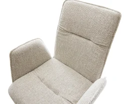FreischwingerVinja-Flex Webstoff Soft Beige Freischwinger flach Effektfinish Titan Sofort versandfertig