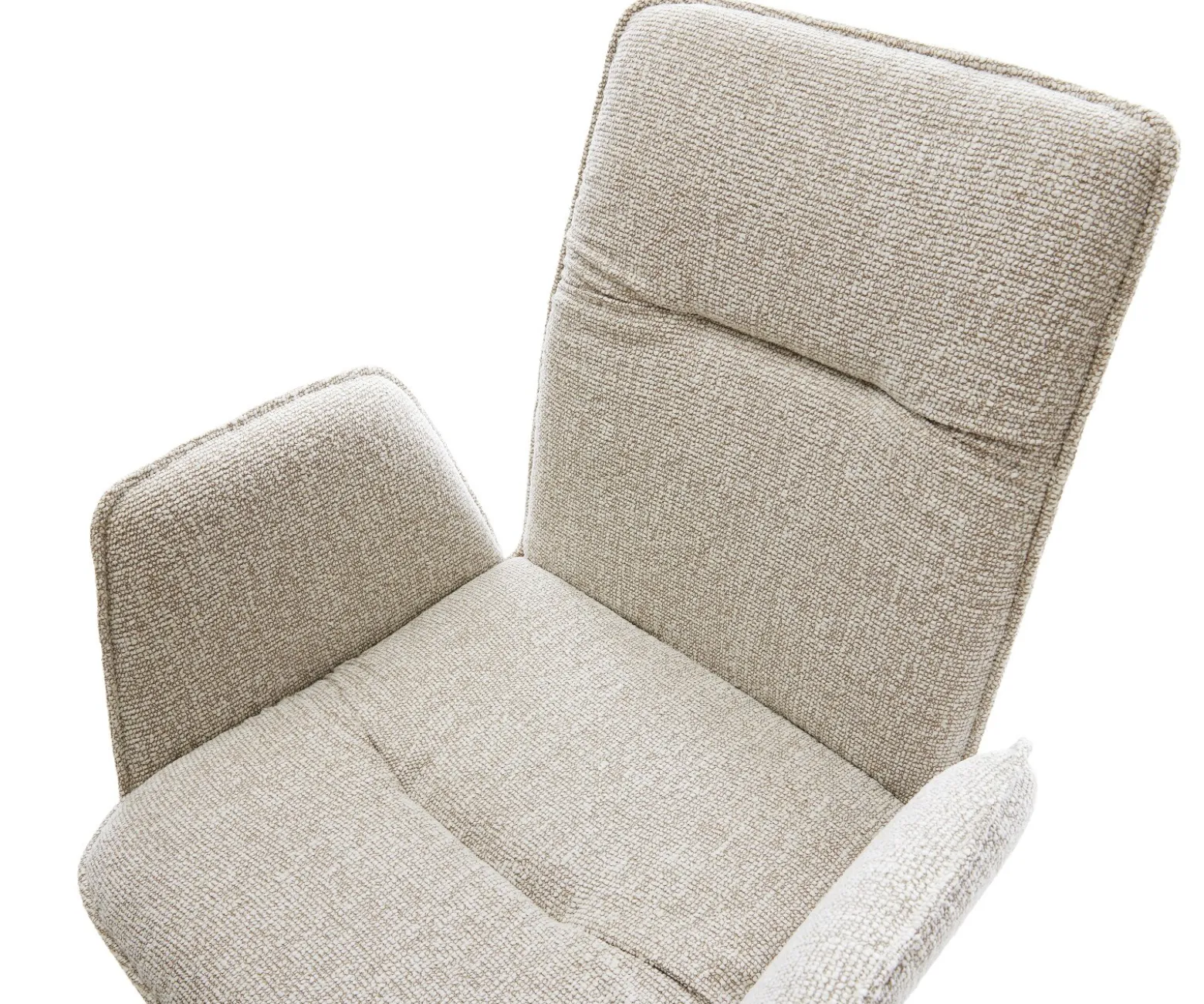 FreischwingerVinja-Flex Webstoff Soft Beige Freischwinger flach Effektfinish Titan Sofort versandfertig