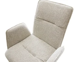 FreischwingerVinja-Flex Webstoff Soft Beige Freischwinger flach Edelstahl Sofort versandfertig