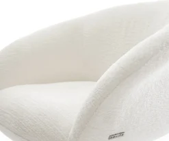 FreischwingerVinka-Flex mit Armlehnen Bouclé Soft Beige Freischwinger flach Edelstahl Taschenfederkern Sofort versandfertig