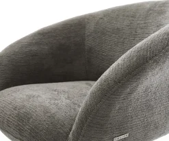 FreischwingerVinka-Flex mit Armlehnen Bouclé Soft Schlamm Freischwinger flach Edelstahl Taschenfederkern Sofort versandfertig