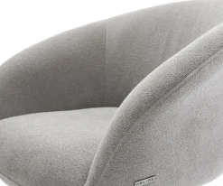 FreischwingerVinka-Flex mit Armlehnen Strukturstoff Soft Grau Freischwinger flach Schwarz Taschenfederkern Sofort versandfertig