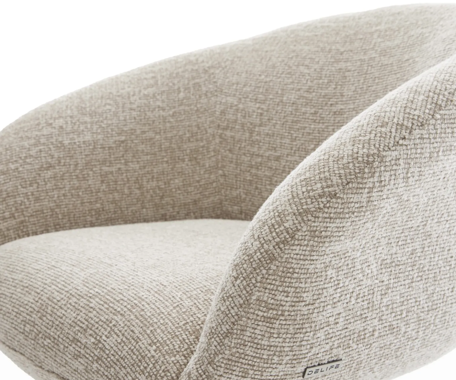 FreischwingerVinka-Flex mit Armlehnen Webstoff Soft Beige Freischwinger flach Graphit Taschenfederkern Sofort versandfertig