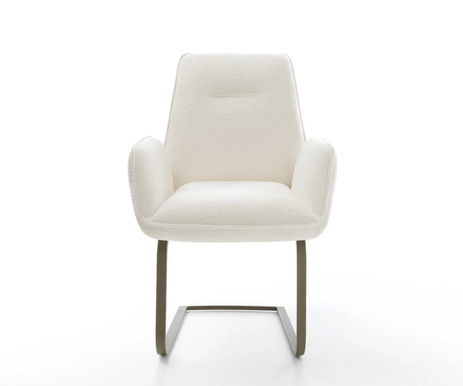 FreischwingerZoa-Flex Bouclé Soft Beige Freischwinger flach Effektfinish Titan Taschenfederkern Sofort versandfertig