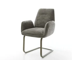 FreischwingerZoa-Flex Bouclé Soft Schlamm Freischwinger flach Effektfinish Titan Taschenfederkern Sofort versandfertig