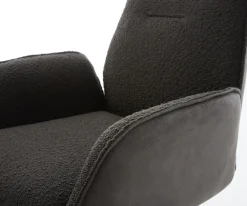FreischwingerZoa-Flex Materialmix Schwarz Freischwinger flach Graphit Taschenfederkern Sofort versandfertig