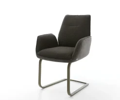 FreischwingerZoa-Flex Materialmix Schwarz Freischwinger flach Effektfinish Titan Taschenfederkern Sofort versandfertig