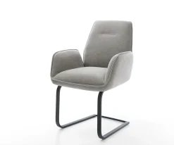 FreischwingerZoa-Flex Strukturstoff Soft Grau Freischwinger flach Schwarz Taschenfederkern Sofort versandfertig