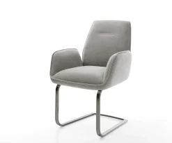 FreischwingerZoa-Flex Strukturstoff Soft Grau Freischwinger flach Graphit Taschenfederkern Sofort versandfertig