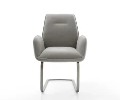 FreischwingerZoa-Flex Strukturstoff Soft Grau Freischwinger flach Graphit Taschenfederkern Sofort versandfertig