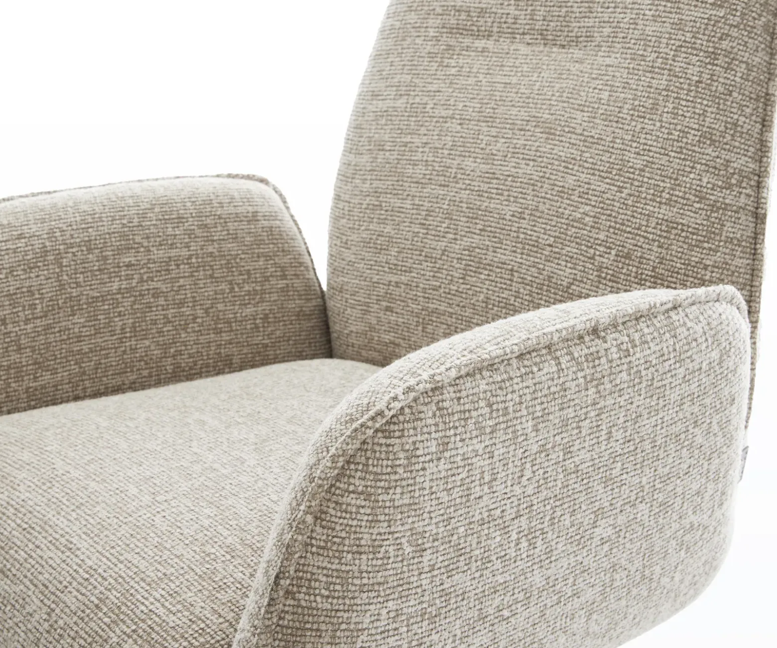 FreischwingerZoa-Flex Webstoff Soft Beige Freischwinger flach Graphit Taschenfederkern Sofort versandfertig