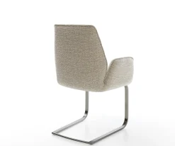 FreischwingerZoa-Flex Webstoff Soft Beige Freischwinger flach Graphit Taschenfederkern Sofort versandfertig