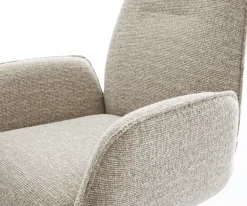 FreischwingerZoa-Flex Webstoff Soft Beige Freischwinger flach Weiß Taschenfederkern Sofort versandfertig