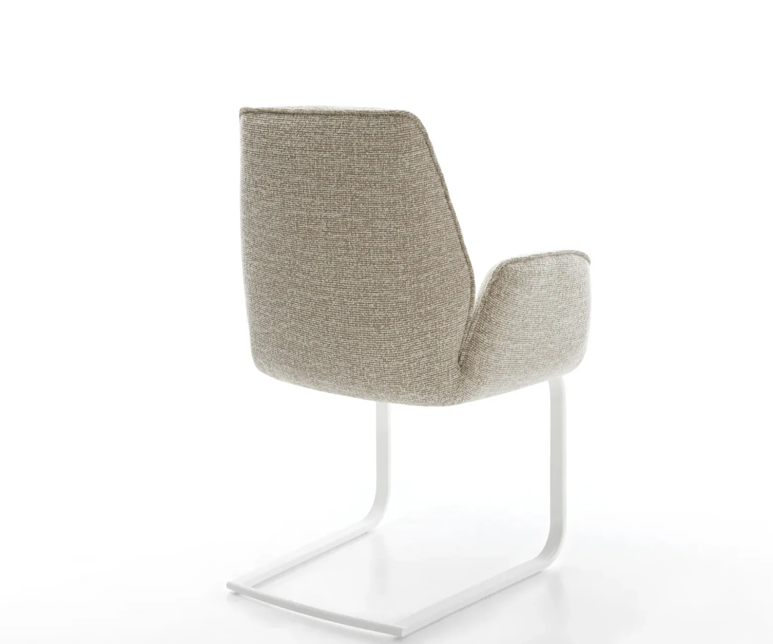 FreischwingerZoa-Flex Webstoff Soft Beige Freischwinger flach Weiß Taschenfederkern Sofort versandfertig