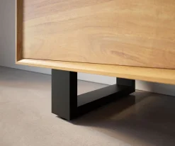 FußKufe 12,5 cm Metall Schwarz für Kastenmöbel der Tiefe 40 cm (2er Set) Sofort versandfertig