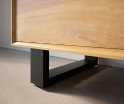 FußKufe 12,5 cm Metall Schwarz für Kastenmöbel der Tiefe 45 cm (2er Set) Sofort versandfertig