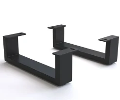 FußKufe 20 cm Metall Schwarz für Kastenmöbel der Tiefe 60 cm (2er Set) Sofort versandfertig