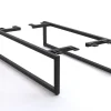 FußKufe schmal 20 cm Metall Schwarz für Kastenmöbel der Tiefe 60 cm (2er Set) Sofort versandfertig