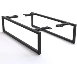 FußKufe schmal 20 cm Metall Schwarz für Kastenmöbel der Tiefe 60 cm (2er Set) Sofort versandfertig