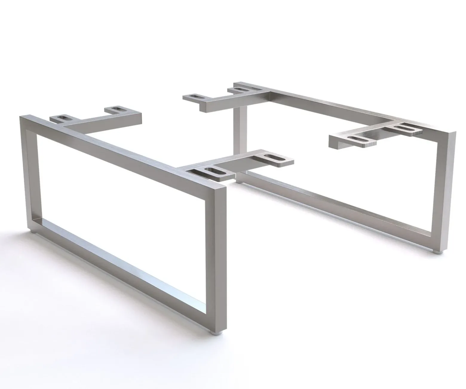 FußKufe schmal schmal 15 cm Edelstahl gebürstet für Kastenmöbel der Tiefe 40 cm (2er Set) Sofort versandfertig