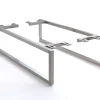 FußKufe schmal schmal 20 cm Edelstahl gebürstet für Kastenmöbel der Tiefe 60 cm (2er Set) Sofort versandfertig