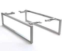 FußKufe schmal schmal 20 cm Edelstahl gebürstet für Kastenmöbel der Tiefe 60 cm (2er Set) Sofort versandfertig