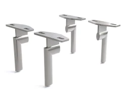 FußOval 15 cm Edelstahl gebürstet für alle Möbelarten (4er Set) Sofort versandfertig