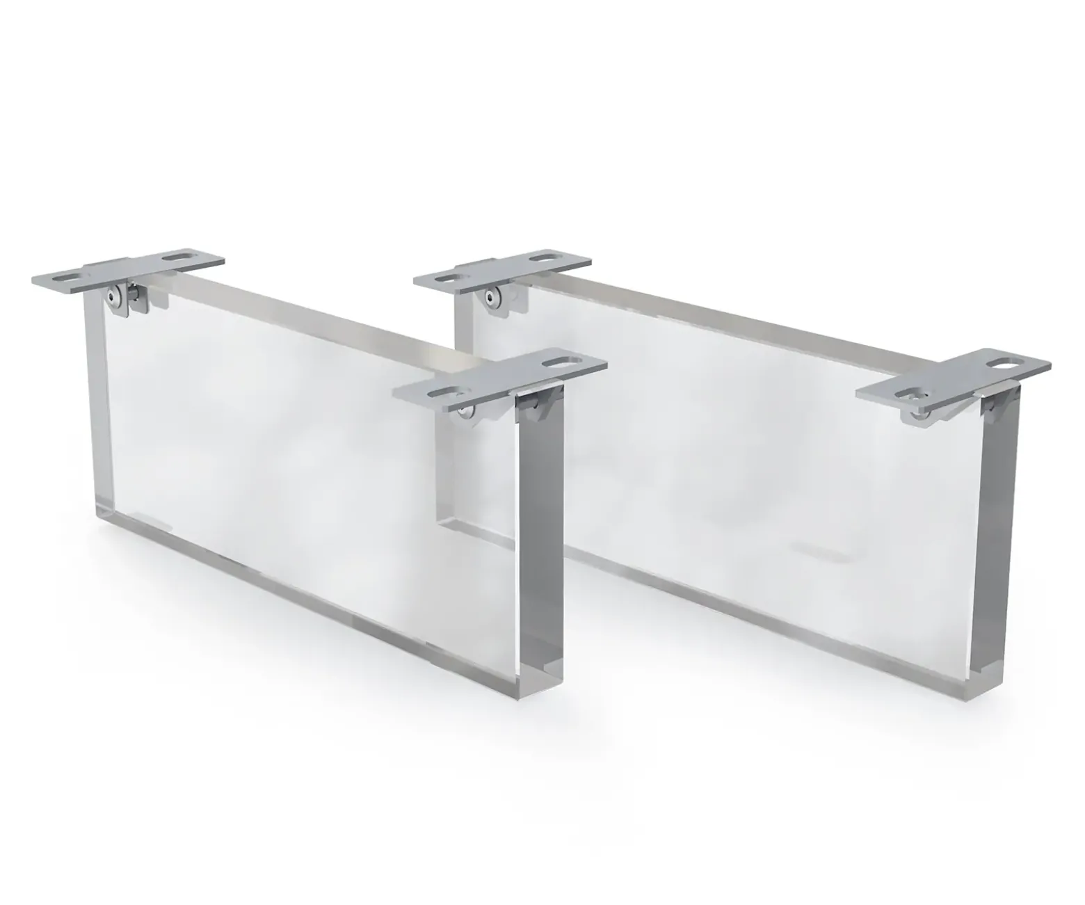 FußSchwebeoptik 20 cm Acrylglas für Kastenmöbel der Tiefe 60 cm (2er Set) Sofort versandfertig