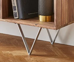 FußV-Form 20 cm Edelstahl gebürstet für alle Möbelarten (4er Set) Sofort versandfertig