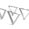 FußV-Form 15 cm Edelstahl gebürstet für alle Möbelarten (4er Set) Sofort versandfertig
