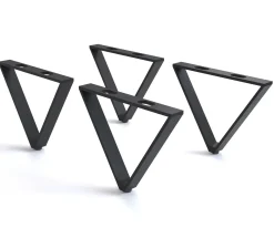 FußV-Form 15 cm Metall Schwarz für alle Möbelarten (4er Set) Sofort versandfertig