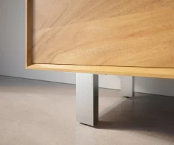 FußVierkant 12,5 cm Edelstahl gebürstet für alle Möbelarten (4er Set) Sofort versandfertig