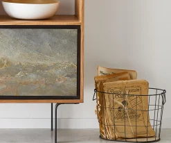 HighboardJuwelo 88x135 cm Akazie Natur mit Steinfurnier Sofort versandfertig