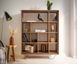 HighboardStonegrace 115x150 Akazie Natur 12 Fächer Steinfurnier V-Fuß Sofort versandfertig