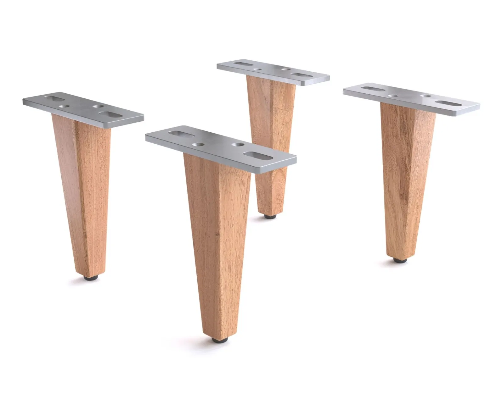 HolzfußVierkant 15cm Akazie natur (4er Set) Sofort versandfertig