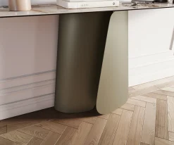 KonsolentischEdge Boot 180x40 cm Keramik Patagonia Poliert Livos Metall Effektfinish Titan Sofort versandfertig