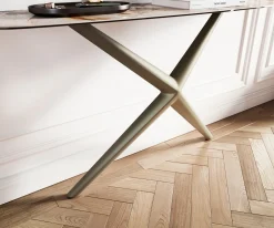 KonsolentischEdge Boot 140x40 cm Keramik Patagonia Poliert Estelo Metall Effektfinish Titan Sofort versandfertig
