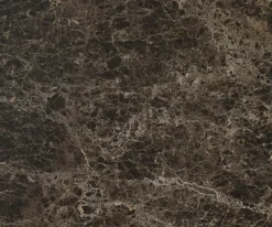 KonsolentischEdge Boot 140x40 cm Keramik Emperador Extra Lucidato Dunkelbraun Conos Metall Schwarz Sofort versandfertig