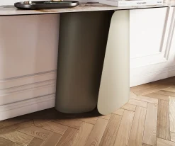 KonsolentischEdge Boot 140x40 cm Keramik Patagonia Poliert Livos Metall Effektfinish Titan Sofort versandfertig