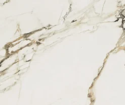 KonsolentischEdge Polygonal 140x50 cm Keramik Calacatta Luxe Weiß-Gold-Grau Spios Metall Effektfinish Titan Sofort versandfertig
