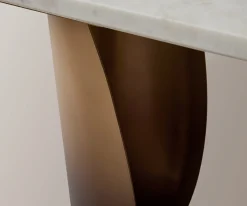 KonsolentischSolena 135x40 cm Marmor Weiß Metall Gold Ombre Sofort versandfertig
