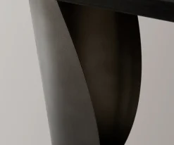 KonsolentischSolena 135x40 cm Marmor Schwarz Silber Metall Black Antique Versandfertig ca. 14.09.26