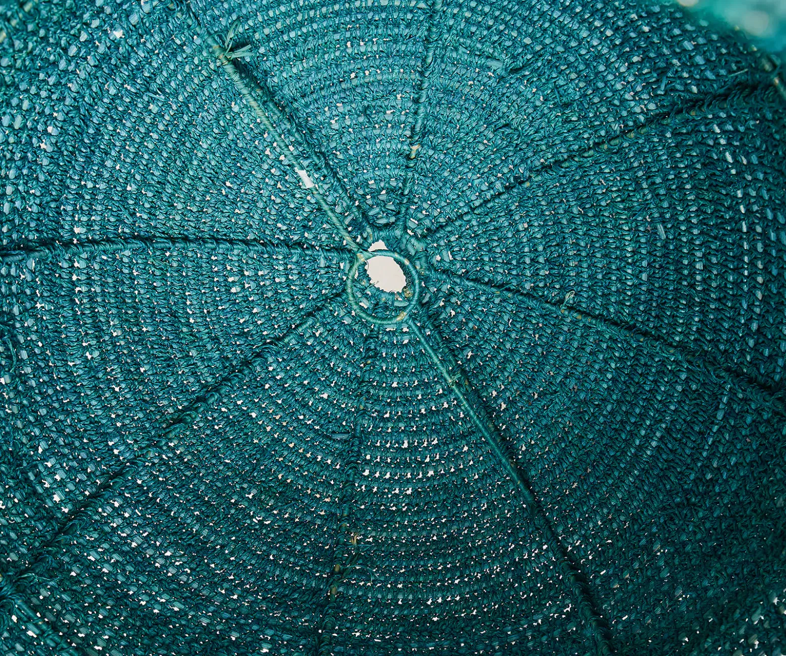 LampenschirmKubu-Kubu Ø 75x90 cm Türkis aus Wasserhyazinthe Sofort versandfertig