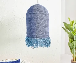 LampenschirmKubu-Kubu Ø 75x90 cm Violettaus Wasserhyazinthe Sofort versandfertig