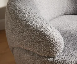 LoungesesselNova 88x88 cm Bouclé Silbergrau Sofort versandfertig