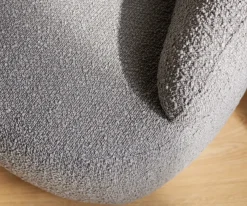 LoungesesselNova 88x88 cm Bouclé Silbergrau Sofort versandfertig