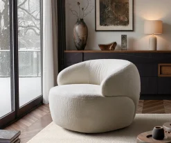 LoungesesselNova 88x88 cm Bouclé Soft Beige Sofort versandfertig
