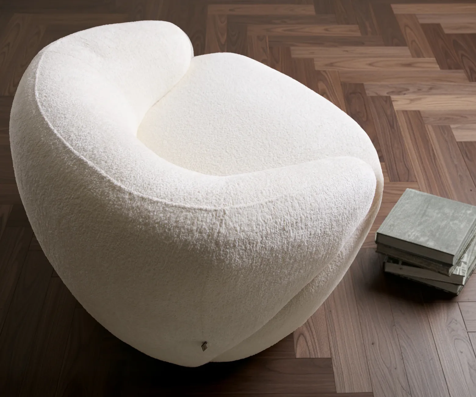 LoungesesselNova 88x88 cm Bouclé Soft Beige Sofort versandfertig