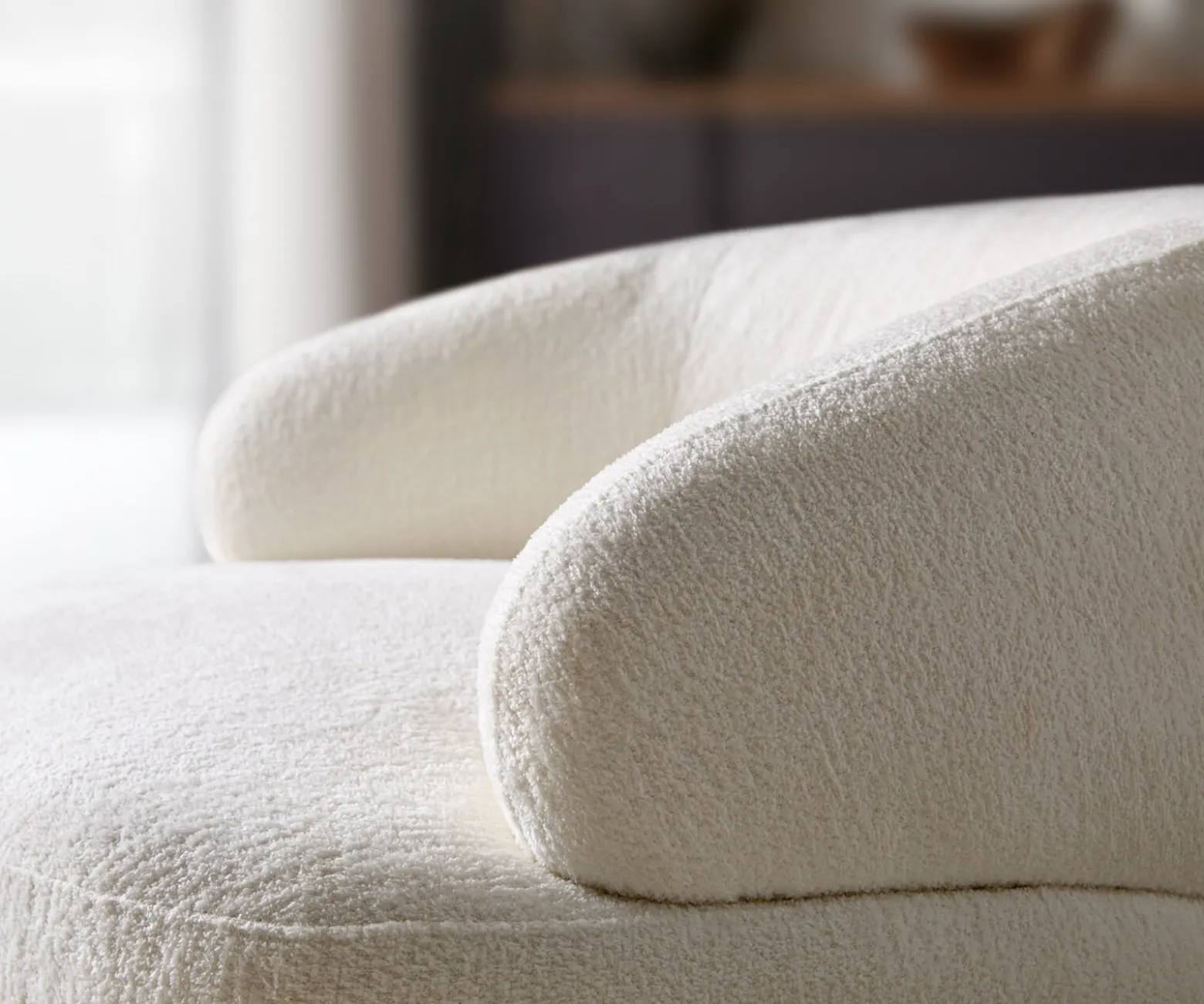 LoungesesselNova 88x88 cm Bouclé Soft Beige Sofort versandfertig